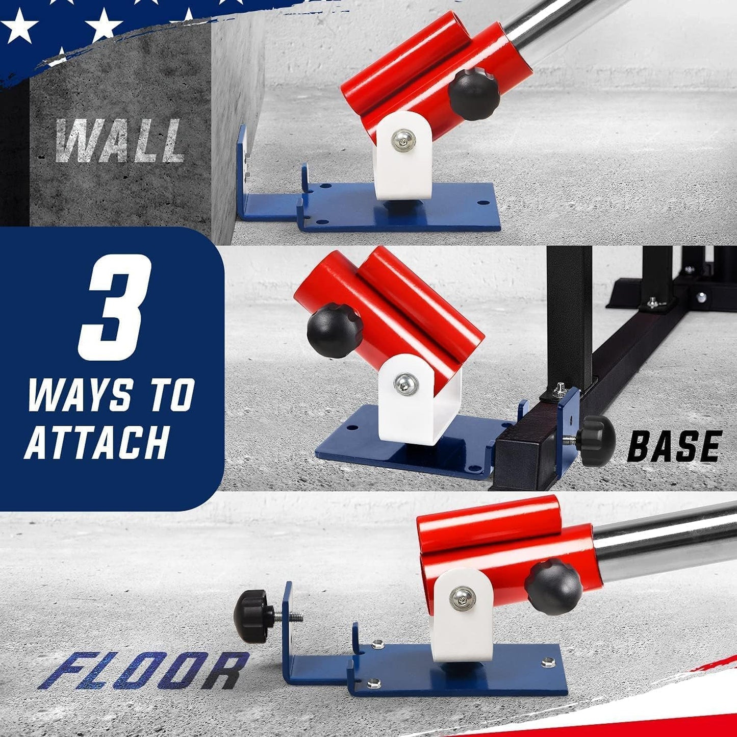 Exercise Machine Adjustable T Bar Row Attachment, D Row Handle/Landmine Handle Attachment with Textured Rubber Handles
